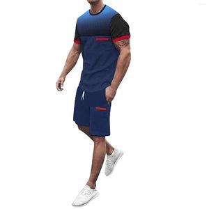 Chándales para hombre Conjunto de camiseta y pantalones cortos de manga corta a la moda para hombre Traje de verano de 2 piezas Esmoquin 68 Traje de graduación para hombre