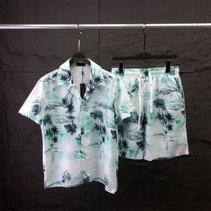 Parcours masculin pour hommes Hawaiian Beach sets chemises de vacances pour hommes et femmes bloquant les shorts imprimés B7