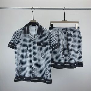 Suits-survêtements masculins Hawaiian Beach sets chemises de vacances pour hommes et femmes bloquant les shorts imprimés B2