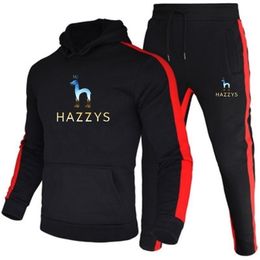 Männer Trainingsanzüge Herren Hazzys Marke Hoodie Jacke Bunter Druck Lässige Mode Anzug Kapuzensportbekleidung S3XL 220905