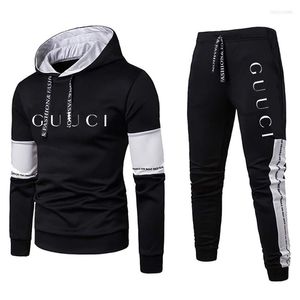 Heren Trainingspakken Heren Mannen Mode Sweatshirt Hoodies Sets Trainingspak Stuk Outfits Jogger Merk Pak Mannelijke Trui Winter Streetwear Clothesl61sLT0P