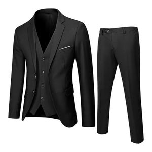 Costumes pour hommes Hommes Solid Color Costume Slim 3 pièces Manteau Business Robe Pantalon Mariage Blazers Party Jacket SuitTops Terno Masculino 231116