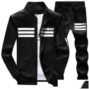 Tracksuits voor heren heren Sportpak Casual tracksuit Men Spring herfst Sportkleding 2pc sweatshirt broek kledingsets plus maat 6xl 7 dhtth