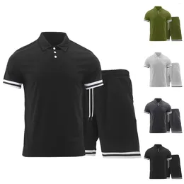 Chándales para hombres Chándal para hombre Conjunto de 2 piezas Tendencia de verano Deportes Traje hawaiano Camiseta de manga corta y pantalones cortos Ropa de hombre de moda casual