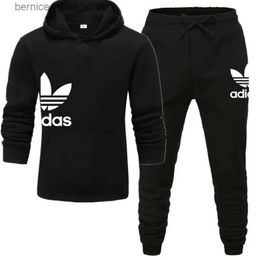 Survêtements pour hommes Survêtement pour hommes Sweats à capuche et pantalons de jogging de haute qualité Tenues de gymnastique Automne Hiver Casual Sports Sweat à capuche Set Streetwear Q231211