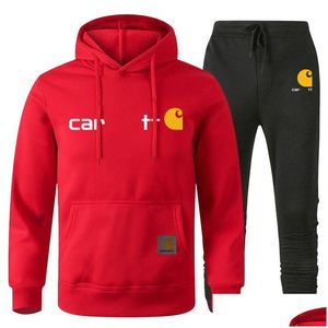 Heren trainingspakken Heren trainingspak Man Carharrt Hoodie Mode Capuchon Designer Sportjongen Set Hoodies en broeken Jas Merk Carharttnes Otywo