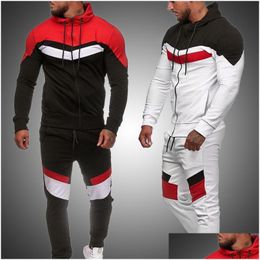 Socicinadores para hombres Set 2021 Autumn Men Fashion Sweatshirt Male Jogger Sportswear Suit Man Holdies Pants Zipper Deporto Dribk