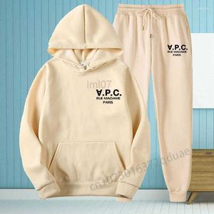 Parcours masculins pour hommes APC Classic Classic Print Hoodies pour hommes et femmes Sweats-shirts décontractés Couple de vêtements de sport5jgw