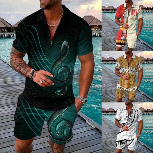 Survêtements pour hommes Hommes Tux Costumes Costume rayé Veste Tailo pour hommes Notes Mode Casual Impression Zipper Cordon
