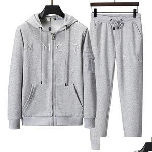 Tracksuits voor heren heren winter sweatshirts 2 -delige set hoodies sportief pak sportjas sportkleding druppel levering kleding kleding kleding dhqp1