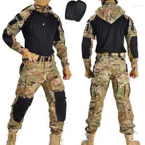 Chándales para hombres Uniforme militar Camisas de combate multicámara Pantalones tácticos de algodón US CP Ejército Trajes de camuflaje Ropa de caza Camping Hombres