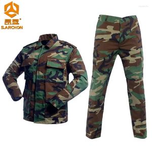 Traje de entrenamiento de camuflaje de múltiples pistas para hombres