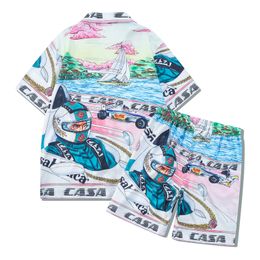 Men S Tracksuits Multi Versions Patroon Printing Hawaii Style Beach Seaside Holiday Short Set Hip Hop Casual Shirts Shirts Shirts Shortpant Men Women Suit Casa 230504