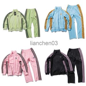 Tracksuits voor heren naalden heren dames jas vlinder borduurwerk lagen tracken mannen kleding joggingbroek awge bovenkleding broek pak 1 1 hoge kwaliteit j230821