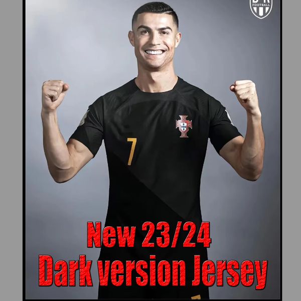 Survêtements masculins New 2023-2024 Jersey de football du Portugal Ruben Ronaldo Portugais édition spéciale Training Fans Fans T-shirt en jersey édition sombre