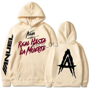 Survêtements pour hommes Nouveau Anuel AA Sweats à capuche imprimés Sweat-shirt Manteau Real Hasta La Muerte Casual Survêtement Venez Hommes Femmes Vêtements Anime Pull x0926