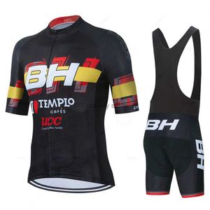 Survêtements pour hommes Nouveau maillot de cyclisme ensemble court Seve pour hommes Anti-UV vélo Jersey ensembles BH Pro équipe été Bicyc vêtements Maillot Ciclismo HombreH24130