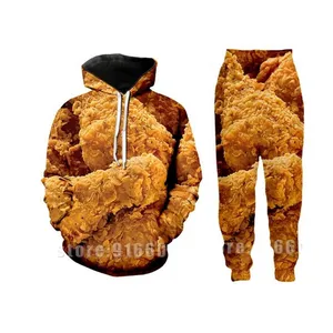 Survêtements pour hommes Nouveaux nuggets de poulet frits Impression 3D Mode Femmes Plus Taille S-7XL Harajuku