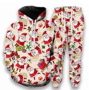 Chándales de hombre Nuevas vacaciones Santa Elf Divertido Navidad Impresión 3D Moda Mujer Tallas grandes S-7XL Harajuku