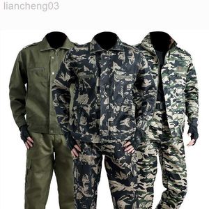 Trainingspakken voor heren Nieuwe buitenjackbroek Camouflage Pakken Herenkledingbestendige anti-scaltende werkkleding Welds Lassoverzekering Werkverzekering Kleding W0329