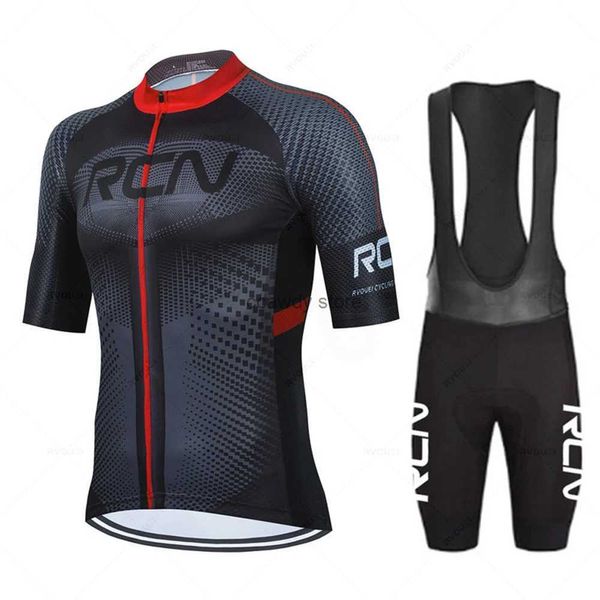 Maillots de cyclisme pour hommes RCN Team Mens Cycling Jersey Set Été Vêtements de cyclisme VTT Vêtements de vélo Uniforme Maillot Ropa Ciclismo Hombre Bicyc SuitH24130