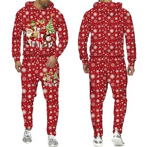 Survêtements pour hommes Tenues de couple du nouvel an Noël Impression 3D Mode Femmes Plus Size S-7XL Harajuku 014