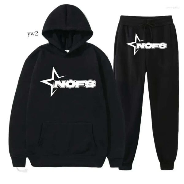 Survêtements pour hommes NOFS Sweat à capuche Y2K Survêtement Hommes Ensembles d'hiver Sweats à capuche Pantalon 2 pièces Courir Automne Sweat-shirt Sport Joggers Pantalon de survêtement Costume 4234