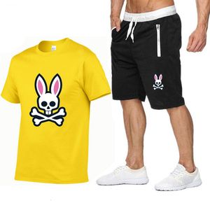 Survêtements pour hommes Sports de plein air Jogging Costume à manches courtes Ghost Rabbit Imprimer Coton Tshirt Shorts Été Casual Femmes '230802