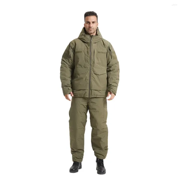 Survêtements pour hommes Sports tactiques en plein air Rushing Coton Costume Coupe-vent imperméable Camouflage Veste à capuche chaude