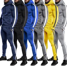 Chándales de hombre de gran tamaño con capucha para hombre Casual Running Fitness Suit Sports Sweater Pants Set