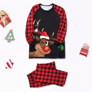 Tracksuits voor heren ouder-kind man papa outfit warme kerst schattige set plaid geprinte huiskleding pyjama tweedelige sets