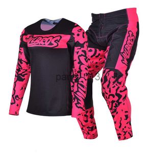 Heren trainingspakken roze jersey broek crosskleding set racen bmx race enduro-outfit motocross pak willbros motorfiets kits voor vrouw dame x0926