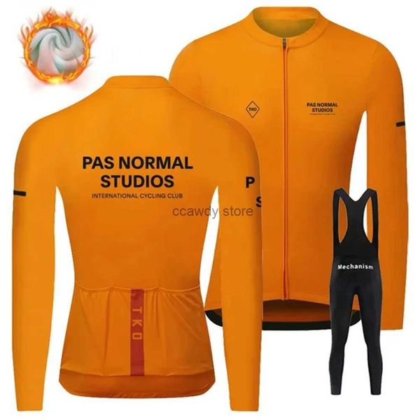 Survêtements pour hommes PNS Mens Winter Veste de cyclisme thermique SuitsBike Manteau Bicyc Vêtements Set Long Seve Jerseys Ciclismo JacketsH2421