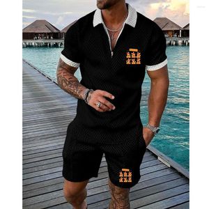 Survêtements pour hommes Polo Survêtement Shorts Ensembles pour homme Vêtements Tout ce que je donne Hiphop Pose Pantalon de sport Tee-shirt Basketball Mode