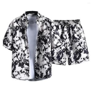 Trainingspakken voor heren bedrukt shirt sets hoogwaardige modetrend shorts Hawaiian Style Casual Floral Tops Ins and Women