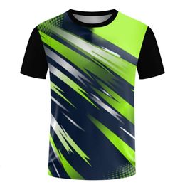 Trainingspakken voor heren Sneldrogend T-shirt Zomer Op maat gemaakt Competitie-uniform Ultradunne fitness Hardloopkleding Badminton-treintop voor dames 230919