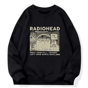 Heren Trainingspakken Radiohead Sweatshirt Rock Band Vintage Hip Hop Heren/Vrouwen Hoodies Unisex Muziek Fans Print Lange mouw Truien Grafische kleding 230106