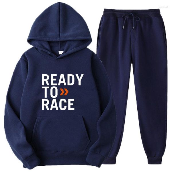 Survêtements pour hommes Ready To Race Nouveauté Hommes Set Enduro Cross Motocross Bitumen Bike Life Sweats à capuche Pantalons Survêtement deux pièces Vêtements de sport à la mode