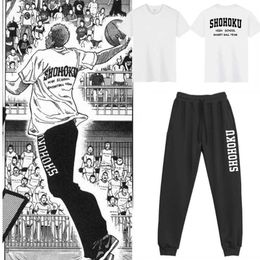 Men's Tracksuits Role playing dunk track suit mens T-shirt+pants set Kogure MIYAGI SAKURAGI RUKAWA MITSUI basketball jacket sports pantsL2405