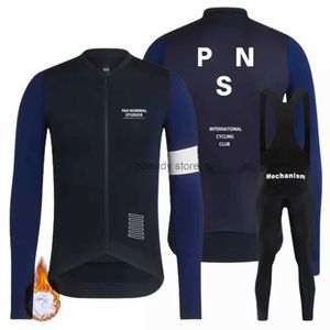 Chándales para hombres Ropa Ciclismo Cálido Nuevo PNS Invierno Térmico Fece Ropa de ciclismo Hombres Bicyc Jersey Traje Al aire libre Montar BikeBib Pantalones SetH2421