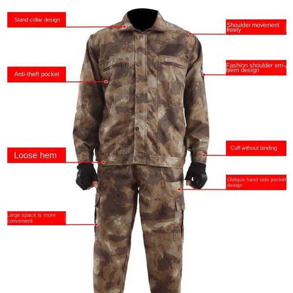 Chándales para hombre Ruins Camuflaje Overoles Traje Chaqueta para hombre Pantalones Ropa de caza de varios asientos Tiger ClothingMen's