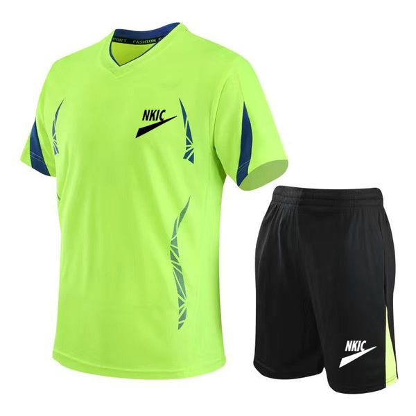 Survêtements pour hommes Ensembles de course Summer Gym Marque LOGO Imprimer Costumes T-shirts à séchage rapide Vêtements de sport courts Entraînement