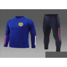 Chándales para hombres Equipo nacional de fútbol de Escocia Men039S Otoño e invierno Traje de entrenamiento al aire libre Niños Correr Deportes Soc7704646 Dhuey