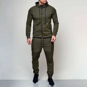 Tracksuits voor heren stelt Autumn Winter Clothing Zipper Tracksuit Sportsuit Gym Casual Hoodies Sweatshirtjogging Homme G221010
