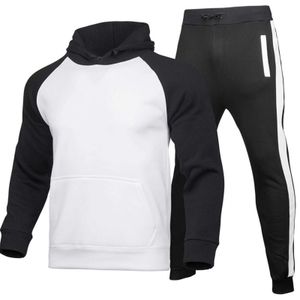 Tracksuits voor heren sets Jogging Sports Suit Winter heren tracksuit lange mouw comfortabele zakken plus Velve hoodie g G221011