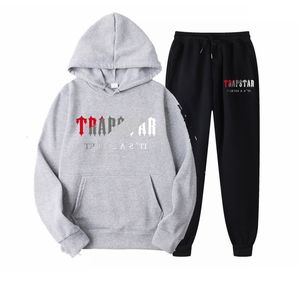 Ensembles de survêtements pour hommes Survêtement Trapstar Sweat à capuche unisexe Sweat-shirt en molleton Pantalon de costume Sweats à capuche Vêtements de sport Jogging Vêtements Marque 2 pièces Ensemble 230718