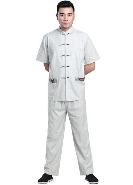 Survêtements pour hommes Shanghai Story Kungfu Suit Uniformes d'été Manches courtes Tai Chi Wu Shu Vêtements pour hommesHommes HommesHommes