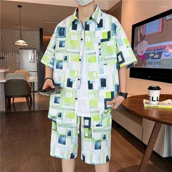 Suisses de survêtement masculines Shirts Shorts 2024 Summer Style Fashion Sportswear Casual sets Male Korean et M-4xl