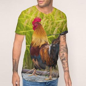 Survêtements pour hommes à manches courtes 3D Animal Cock O-Neck Top T-shirt à séchage rapide Summer Streetwear Fashion Trend Clothing Sportswear 2XS-6XL