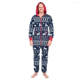 Survêtements pour hommes Shujin 2022 Famille Ajustée Pyjamas de Noël Ensembles Costume de vacances Elk Capuche Zipper Set Mâle Femme Plus Taille